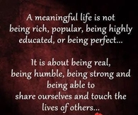a meaningful life