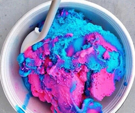 Bubble gum colorful ice cream