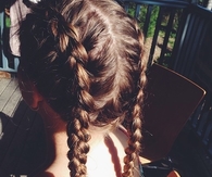 Cute braided pigtails