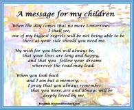a message for my children