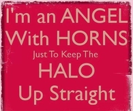 im an angel with horns