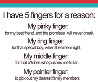 I have 5 fingers for a reason