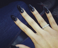 Perfect black stiletto nails
