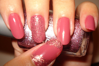 Glittery pink nails