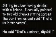 Sitting in a bar