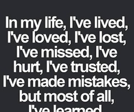in my life