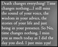 Death changes everything