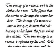 the beauty of a women