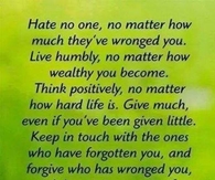 Hate no one