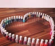 Nail polish heart