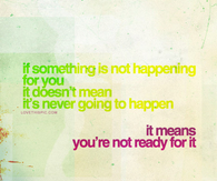 if something is not happening