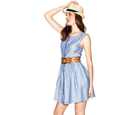 Cotton Dress with Belt