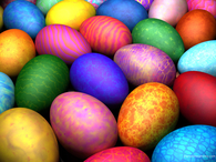 Colorful easter eggs