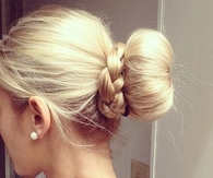Blonde bun