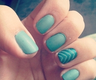 Green nail art