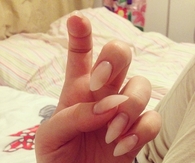 Stiletto nude nails