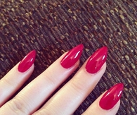 Little red stiletto nails