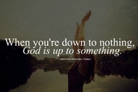 God is up to something