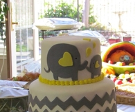 Baby shower elephant cake