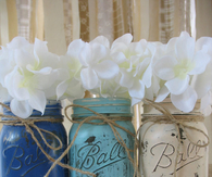 Rustic wedding mason jars