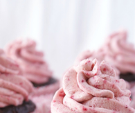 Strawberry frosted cupcakes