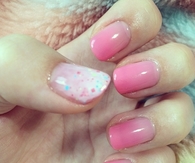 Pink gradient nails