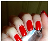 Red square nails