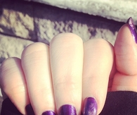Purple glamour nails