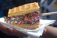 Sprinkled ice cream sandwich