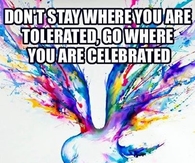 go where you are celebrated