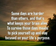 Stay focused on your lifes purpose