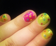 Easter polka dot nails