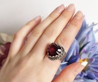 Sterling silver love heart ring