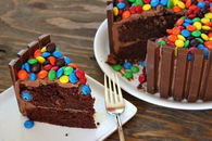 M&M and Kit Kat Cake