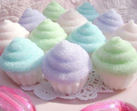 Pastel sugar cupcakes
