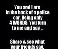 in the back of a police car