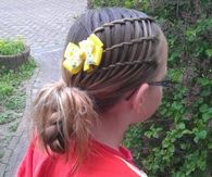 Waterfall twist hair