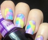Colorful pastel nails