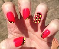 Neon animal print nails