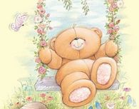 Cute Bear on Swing
