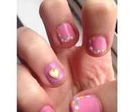 Cute pink easter nails