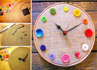Button Clock DIY