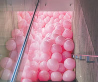 Stairway of Pink Balloons