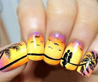 Sunset beach nails