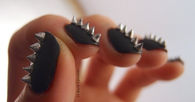 Spiked black nails