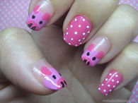 Pink piggy nails