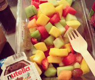 Nutella and fruit salad