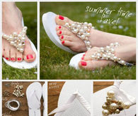 DIY Pearl Bead Slippers