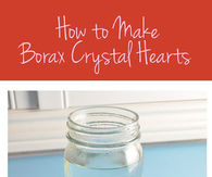 Borax crystal hearts