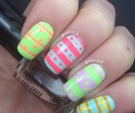 Easter egg inspired nails